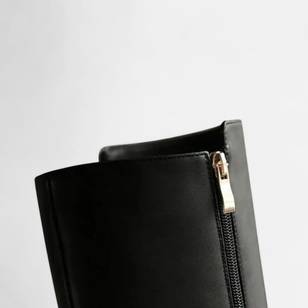 Women’s Knee-High Riding Boots Vintage Buckle Elegance - Image 8