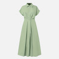 Women’s Button-Front Shirt Dress with Lapel Collar - Image 3