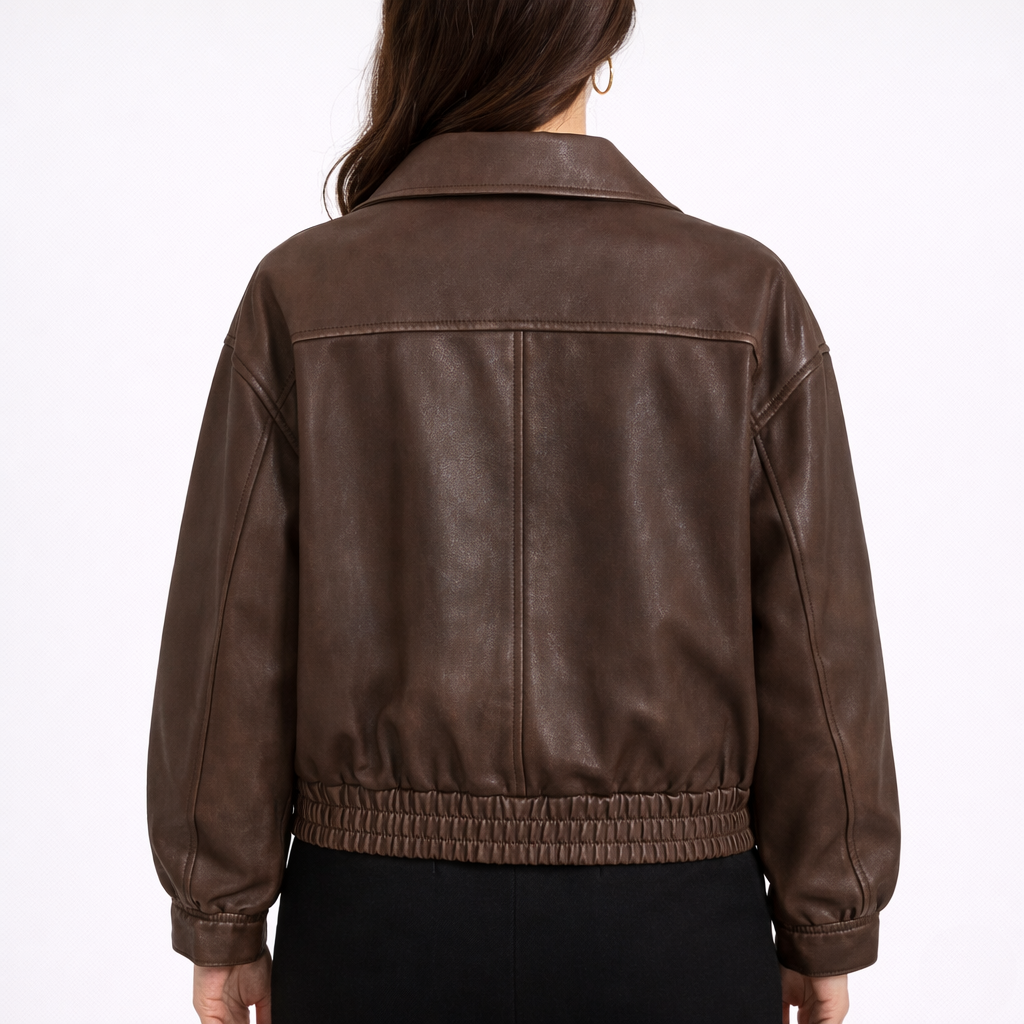Women's Oversized Leather Jacket Classic