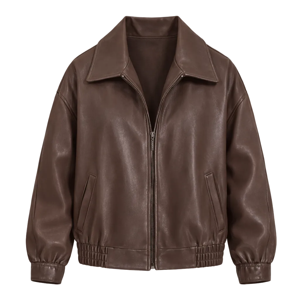 Women's Oversized Leather Jacket Classic