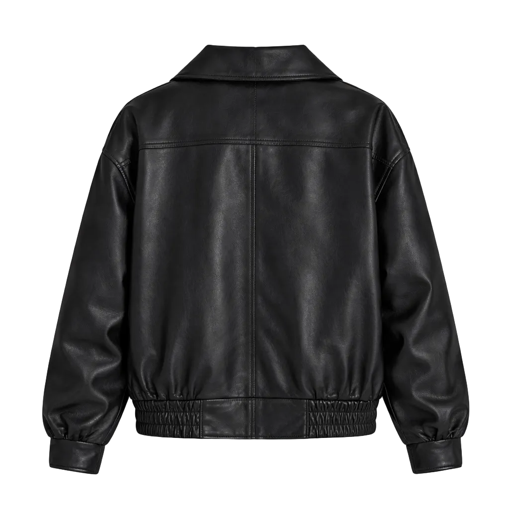 Women's Oversized Leather Jacket Classic