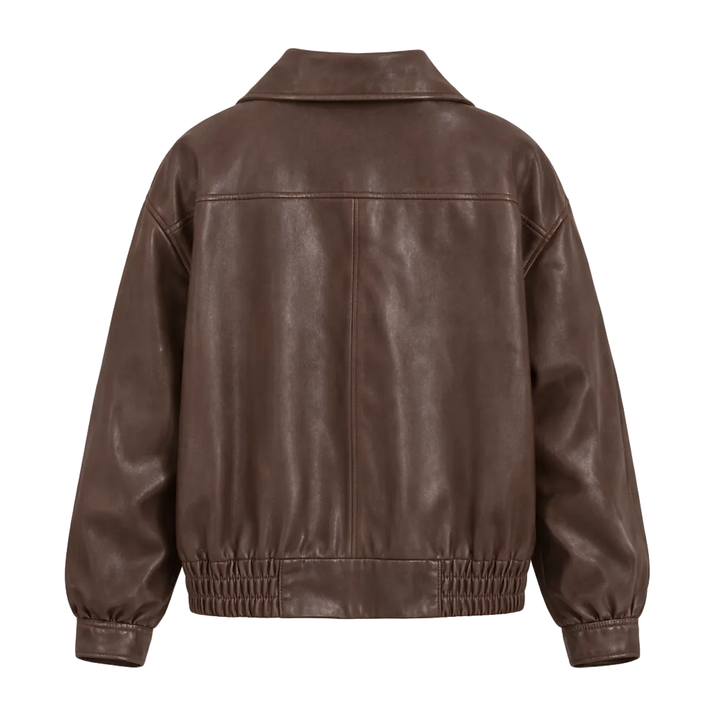 Women's Oversized Leather Jacket Classic
