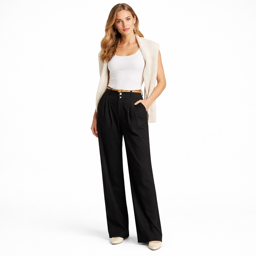 Women's Wide Leg Suit Trousers