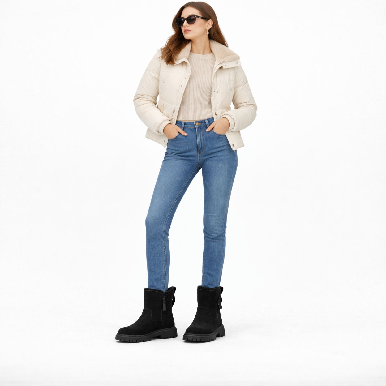 Women's Fleece Lined Winter Boots Warm Ankle Boots Comfort Shoes
