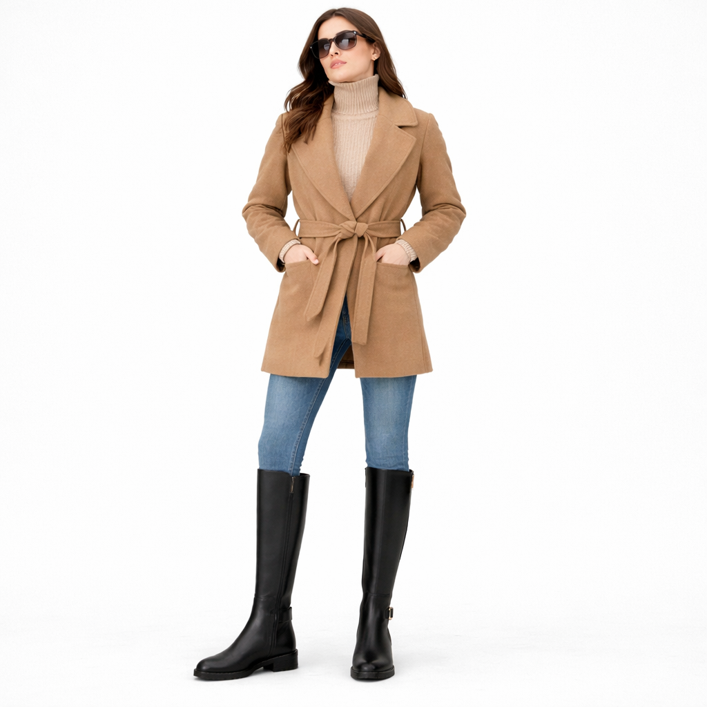Women's Knee High Riding Boots Vintage Buckle Leather Tall Boots