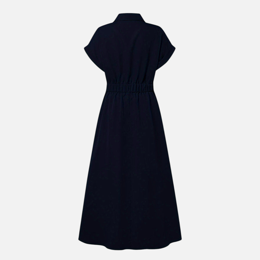 Women’s Button-Front Shirt Dress with Lapel Collar - Image 7
