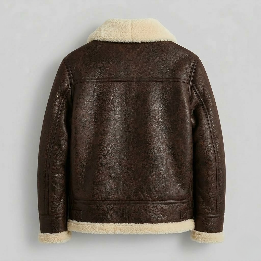 Men's Leather Flight Jacket Classic Aviation Style