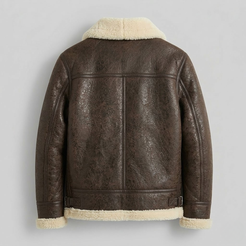 Men's Leather Flight Jacket Classic Aviation Style