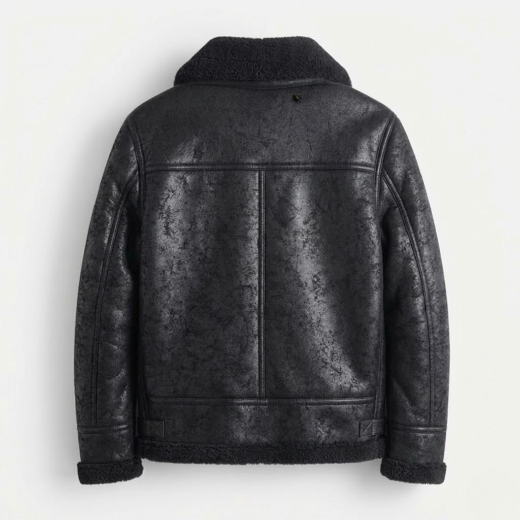 Men's Leather Flight Jacket Classic Aviation Style