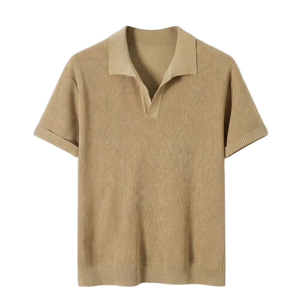 Men's Knit Shirt Business Casual Starry Texture