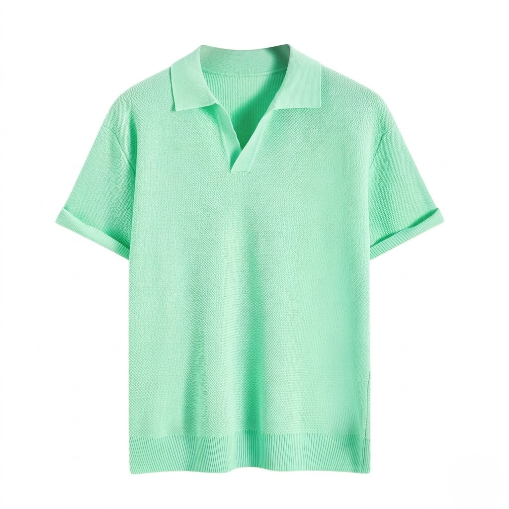 Men's Knit Shirt Business Casual Starry Texture