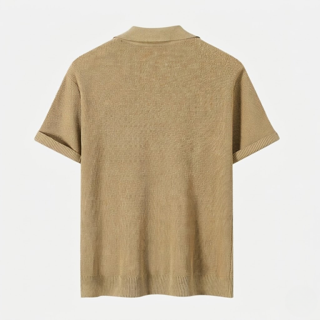 Men's Knit Shirt Business Casual Starry Texture