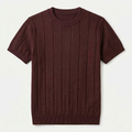 Men's Slim Fit Striped Knit T-Shirt
