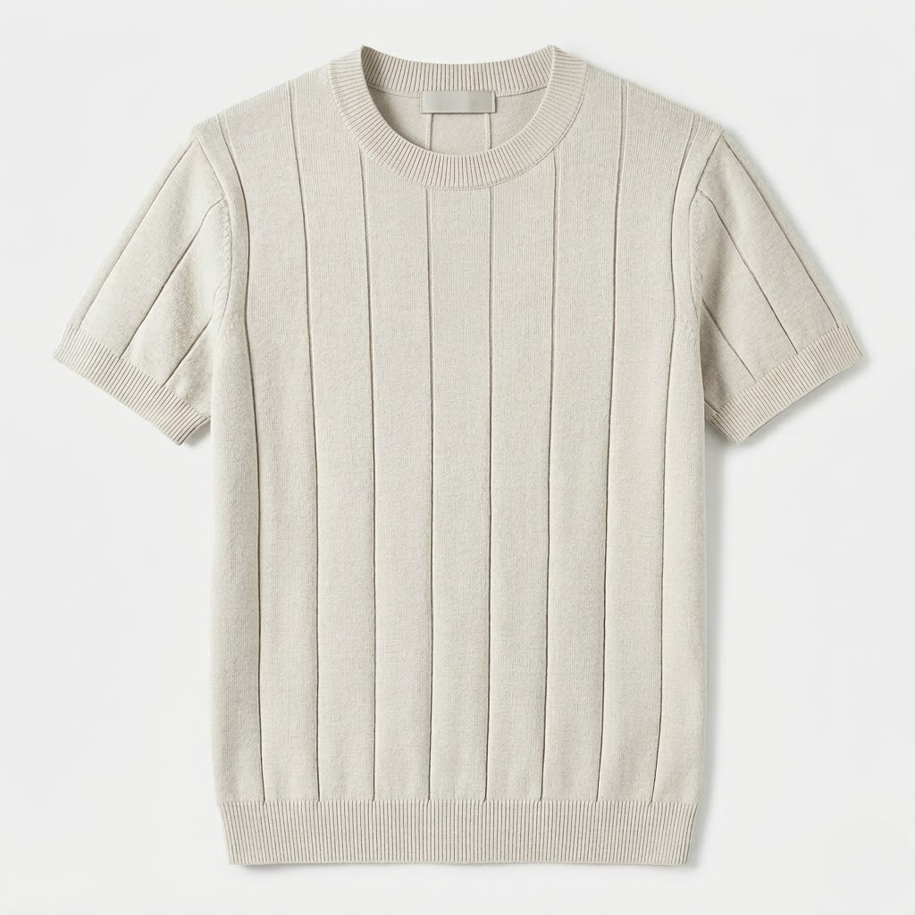 Men's Slim Fit Striped Knit T-Shirt