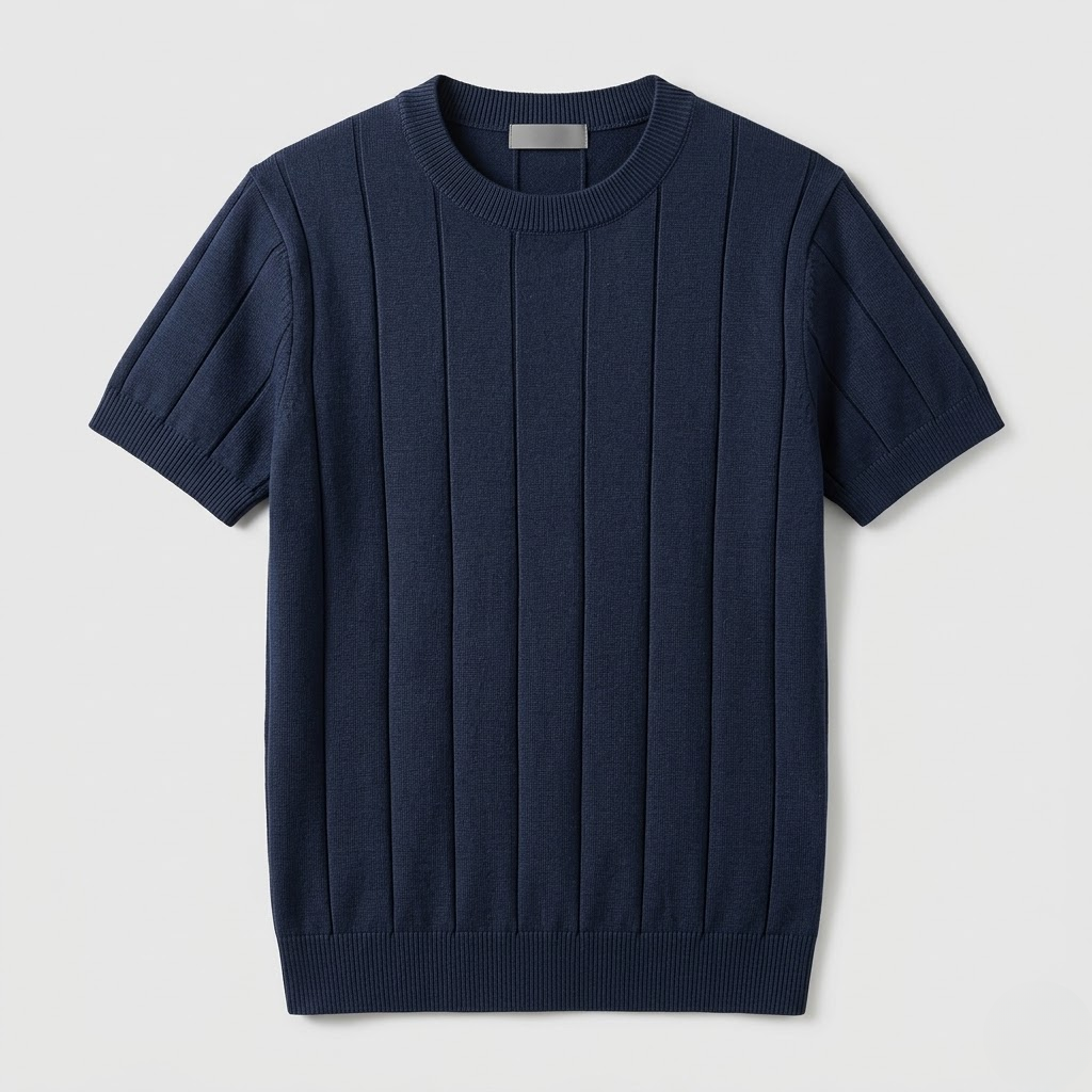 Men's Slim Fit Striped Knit T-Shirt