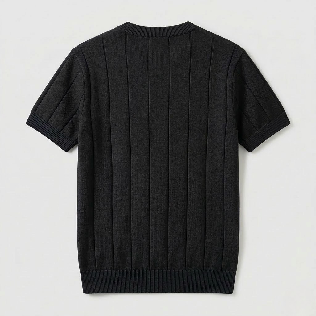 Men's Slim Fit Striped Knit T-Shirt