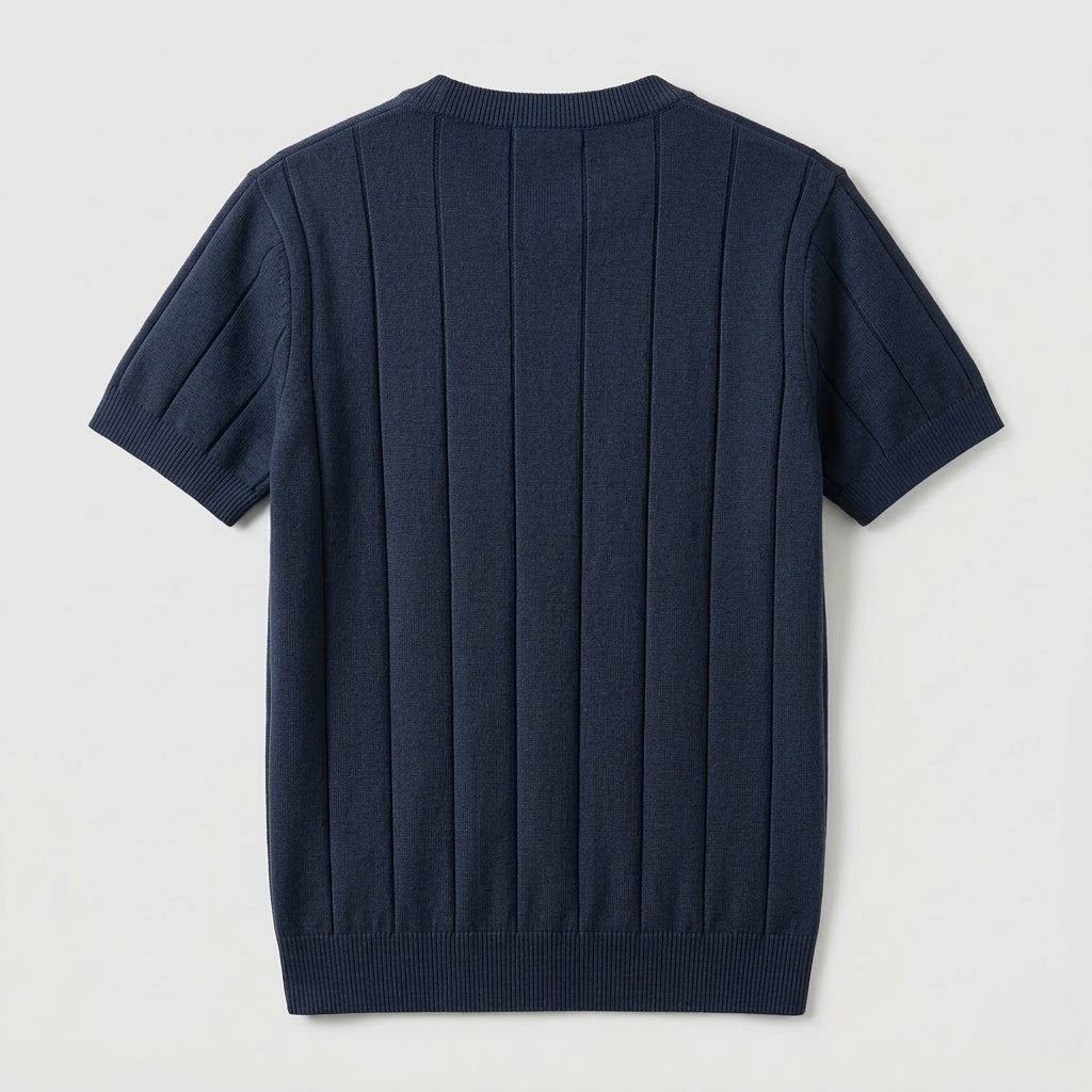 Men's Slim Fit Striped Knit T-Shirt