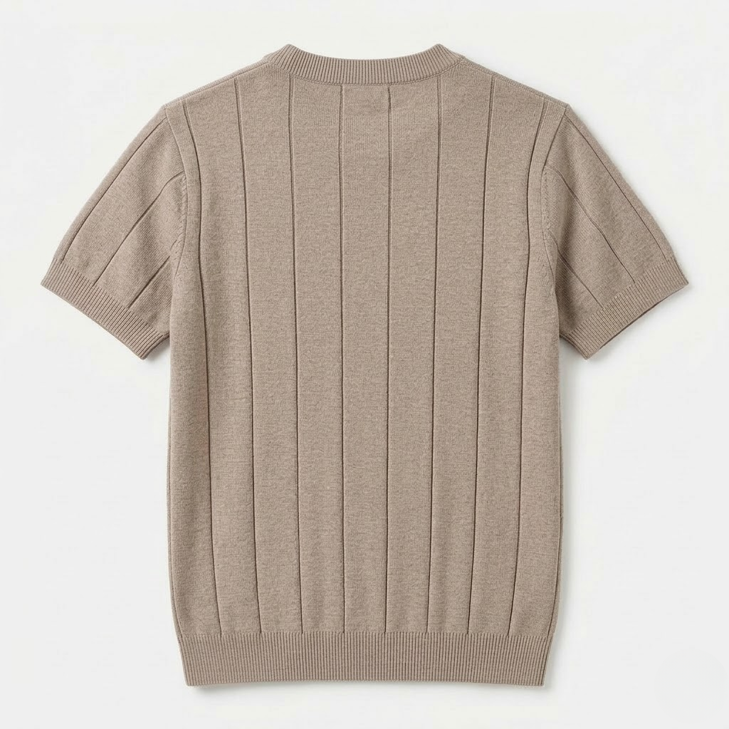 Men's Slim Fit Striped Knit T-Shirt