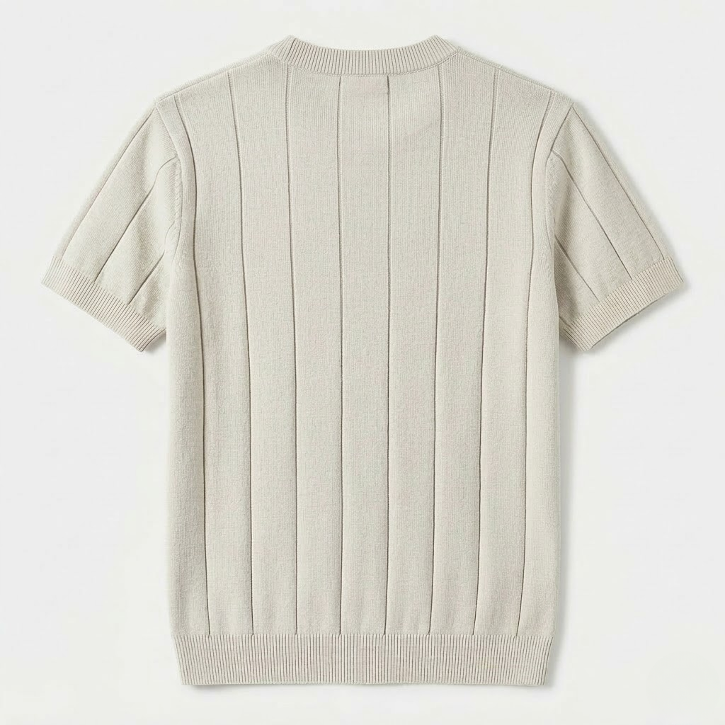 Men's Slim Fit Striped Knit T-Shirt