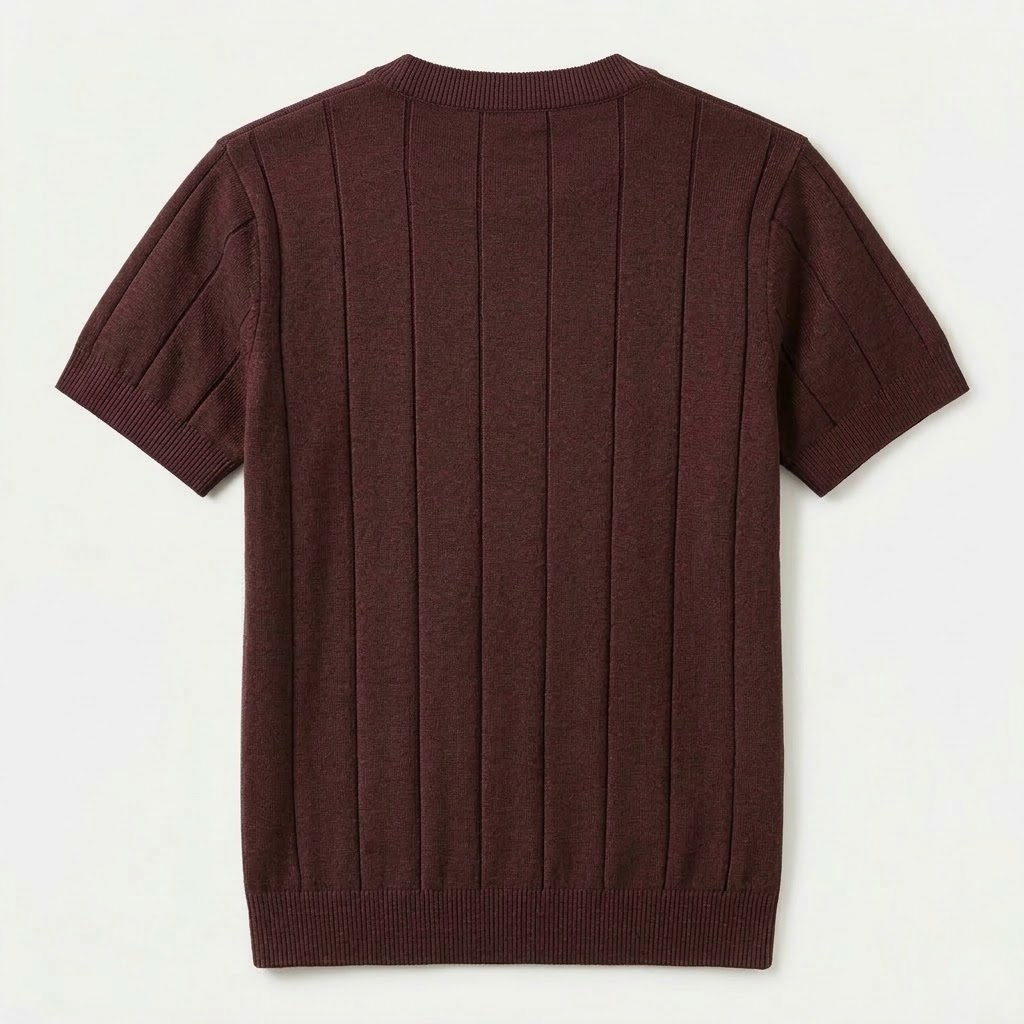 Men's Slim Fit Striped Knit T-Shirt