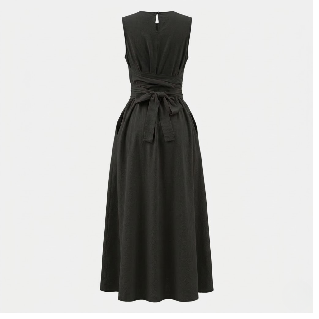 Women's Sleeveless Midi Dress Elegant Fit