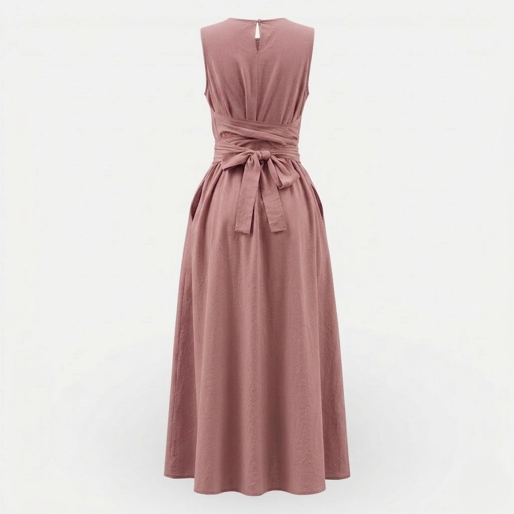 Women's Sleeveless Midi Dress Elegant Fit