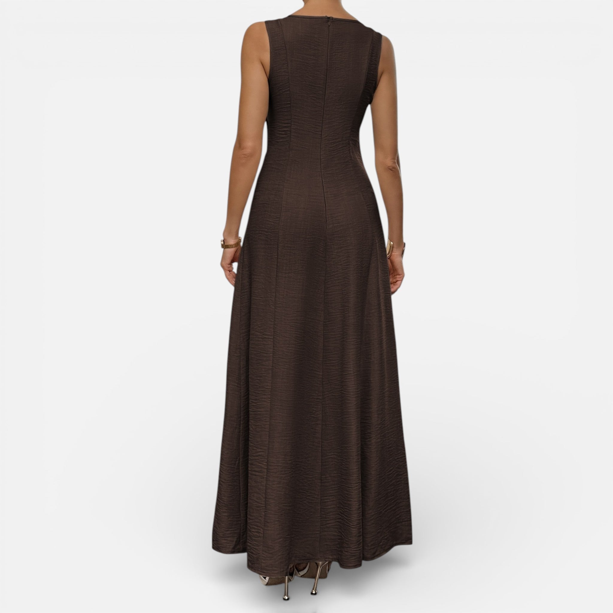 Sleeveless Frill-Detail Summer Dress for Women - Image 9
