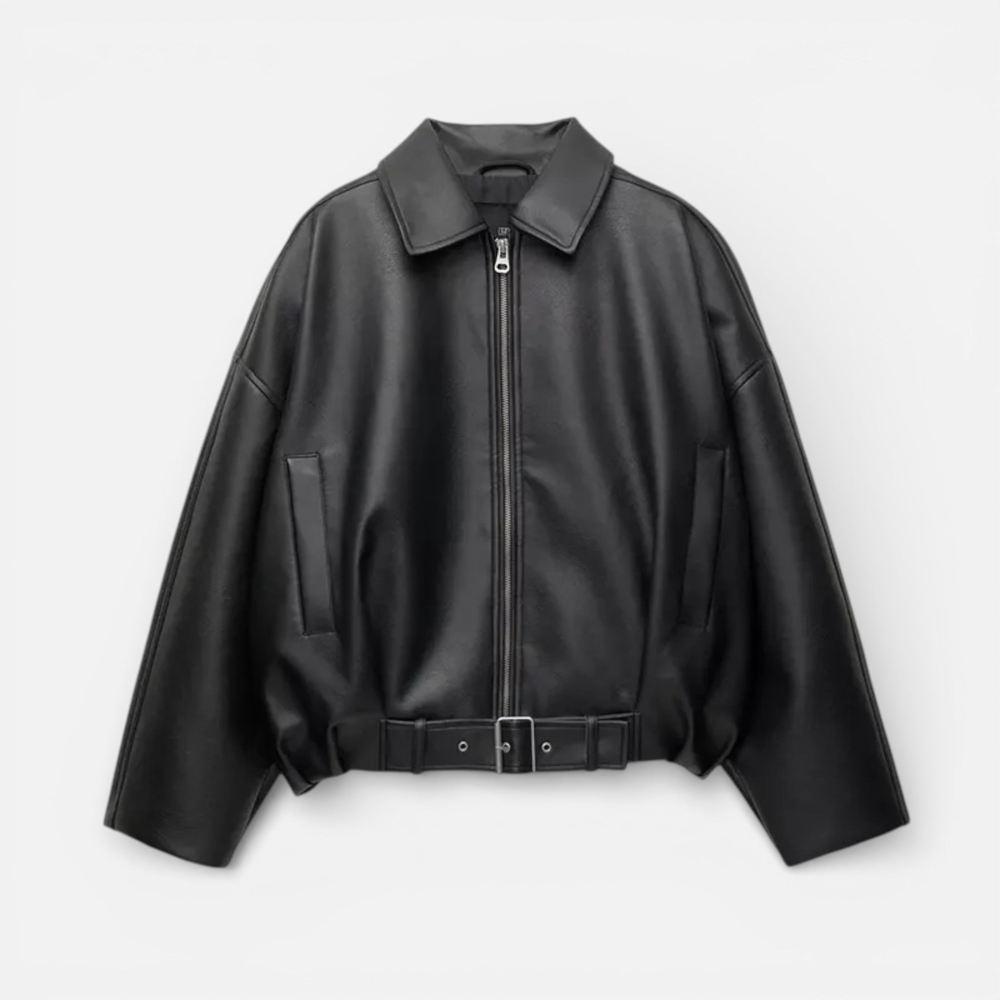 Old Albion | Women’s PU Leather Bomber Jacket - Image 2
