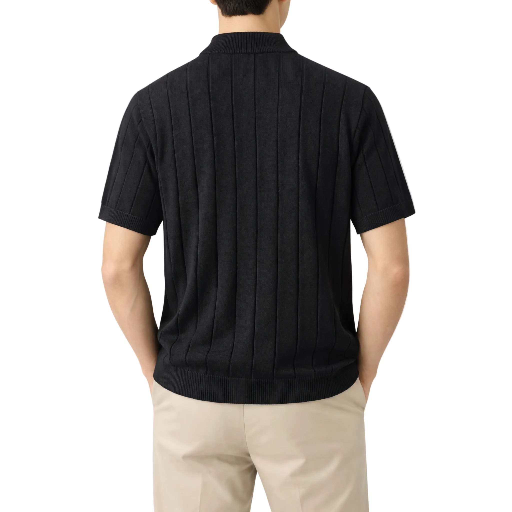 Men's Slim Fit Striped Knit T-Shirt