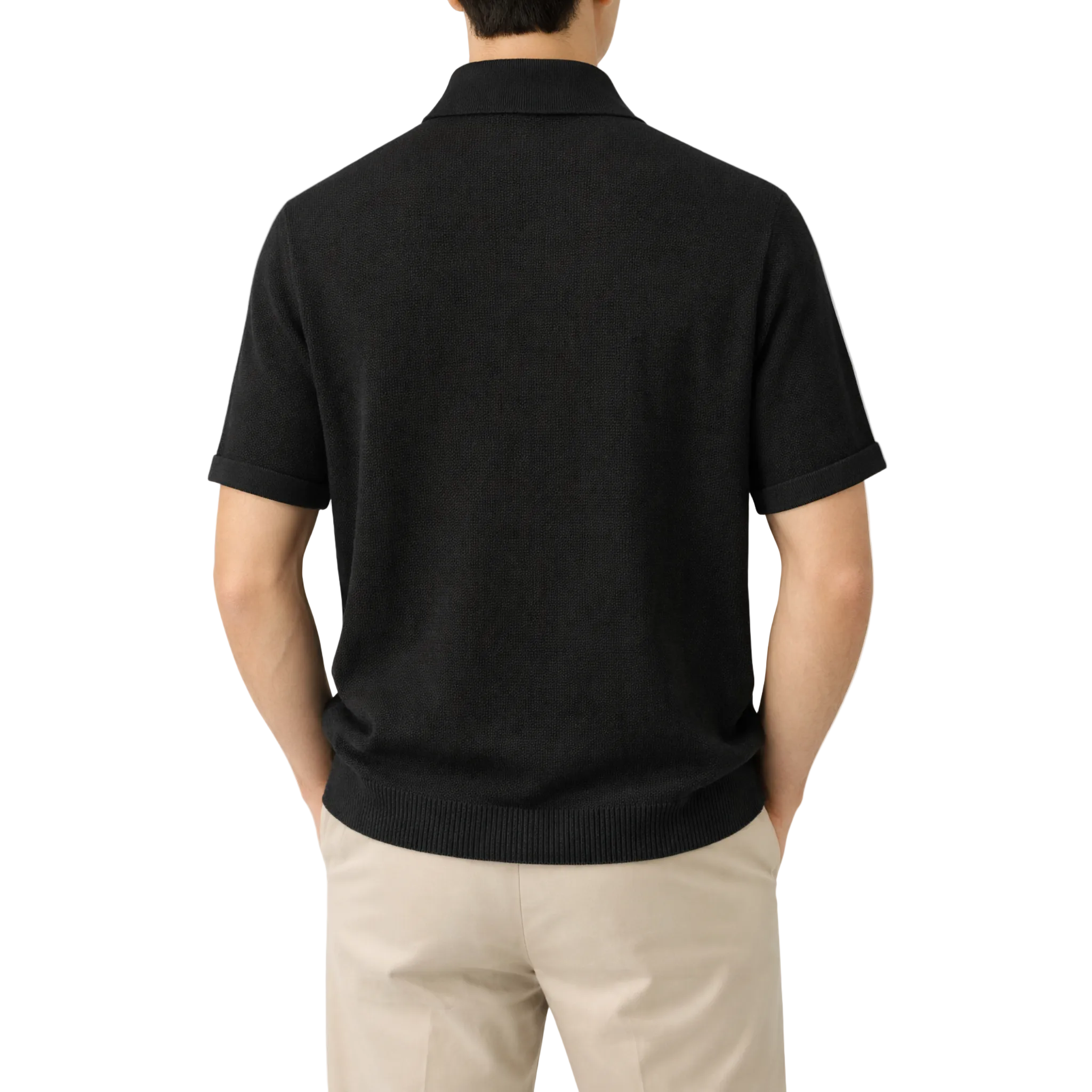 Men's Knit Shirt Business Casual Starry Texture