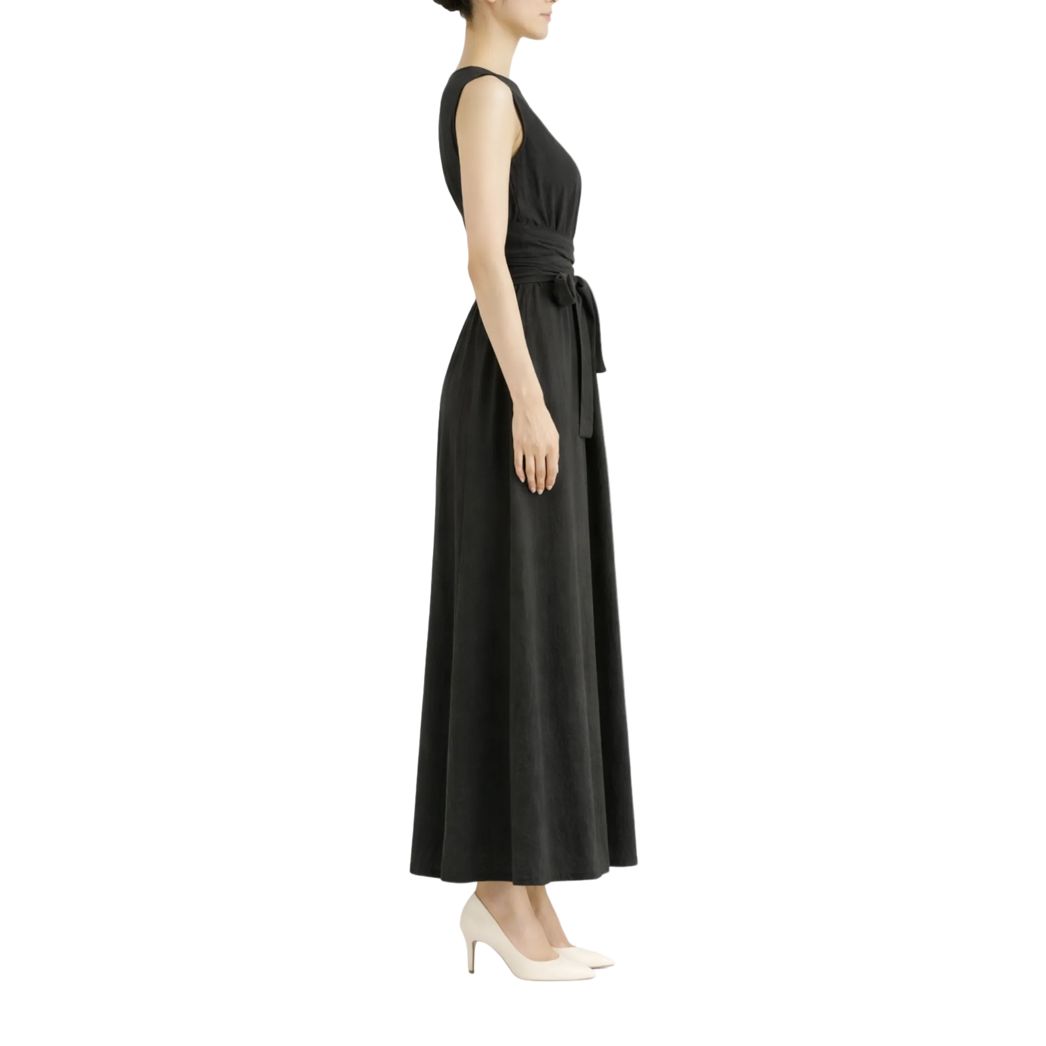 Women's Sleeveless Midi Dress Elegant Fit
