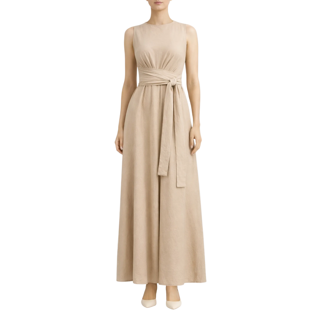 Women's Sleeveless Midi Dress Elegant Fit